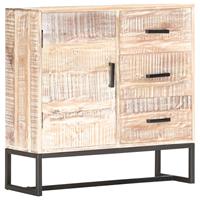 vidaxl Sideboard Weiß 73×30×75 cm Massivholz Akazie