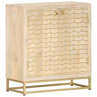 vidaXL Sideboard Golden 60 x 30 x 70 cm Mango-Massivholz gold