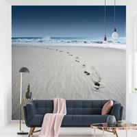 Klebefieber Fototapete Strand Spuren im Sand