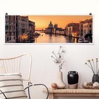 Panorama Poster Architektur & Skyline Goldenes Venedig