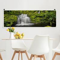 Klebefieber Panorama Poster Natur & Landschaft Lower McLean Falls in Neuseeland