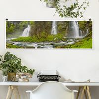 Klebefieber Panorama Poster Natur & Landschaft Wasserfälle Cascade de Flumen