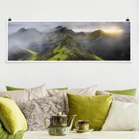 Klebefieber Panorama Poster Natur & Landschaft Storkonufell im Sonnenaufgang