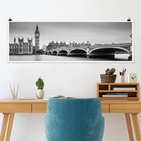 Klebefieber Panorama Poster Architektur & Skyline Westminster Brücke und Big Ben