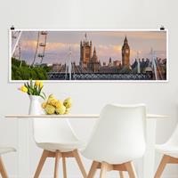 Klebefieber Panorama Poster Architektur & Skyline Westminster Palace London