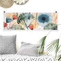 Klebefieber Panorama Poster Blumen Wildblumen im Sommer I