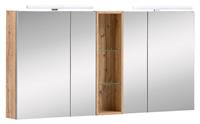 schildmeyer Duo Spiegelschrank, 142 cm, Eiche-Landhaus