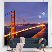 Klebefieber Fototapete Skyline Golden Gate Bridge bei Nacht
