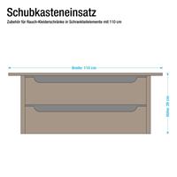 Home24 Ladekast inzetstuk 110cm Rauch, home24