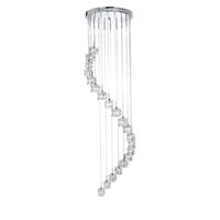 Ice Cube - Integrierte led 20 Light Spiral Cluster Anhänger Chrom Finish - Searchlight