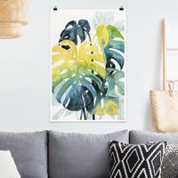 Klebefieber Poster Blumen Tropisches Blattwerk - Monstera