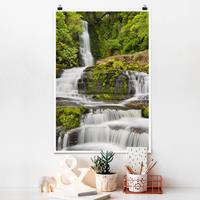 Klebefieber Poster Natur & Landschaft Upper McLean Falls in Neuseeland