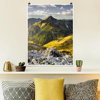 Klebefieber Poster Natur & Landschaft Berge und Tal der Lechtaler Alpen in Tirol