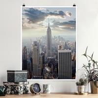 Klebefieber Poster Architektur & Skyline Sonnenaufgang in New York