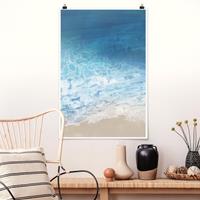 Klebefieber Poster Strand Ebbe und Flut in Farbe I