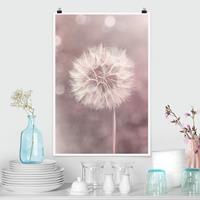 Klebefieber Poster Pusteblume Bokeh rosa