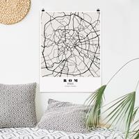 Klebefieber Poster Stadt-, Land- & Weltkarten Stadtplan Rom - Klassik