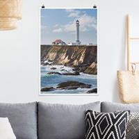 Klebefieber Poster Strand Point Arena Lighthouse Kalifornien