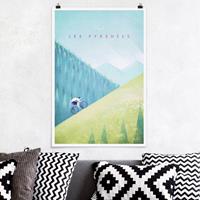 Klebefieber Poster Reiseposter - Die Pyrenäen