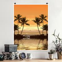 Klebefieber Poster Strand Caribbean Sunset I