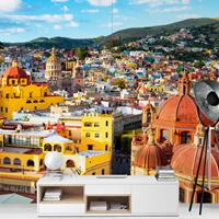 Klebefieber Fototapete Skyline Bunte Häuser Guanajuato
