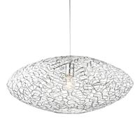 Globo Lighting home24  Pendelleuchte Arya II Aluminium Silber Modern Ø 60 cm 1-flammig E27