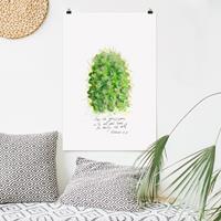Klebefieber Poster Blumen Kaktus mit Bibelvers I