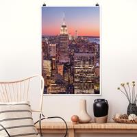 Klebefieber Poster Architektur & Skyline Sonnenuntergang Manhattan New York City
