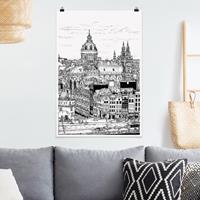 Klebefieber Poster Architektur & Skyline Stadtstudie - Altstadt