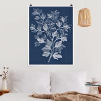 Klebefieber Poster Blumen Denim Pflanzenstudie I