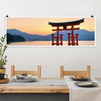 Klebefieber Panorama Poster Natur & Landschaft Torii am Itsukushima