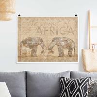 Klebefieber Poster Vintage Collage - Spirit of Africa