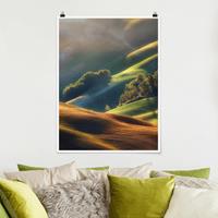 Klebefieber Poster Natur & Landschaft Toskana am Morgen