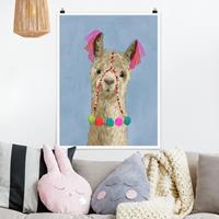 Klebefieber Poster Tiere Lama mit Schmuck IV