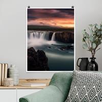 Klebefieber Poster Natur & Landschaft Goðafoss Wasserfall in Island