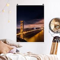 Klebefieber Poster Architektur & Skyline Golden Gate to Stars