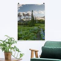 Klebefieber Poster Natur & Landschaft Bergblick Wiesenpfad