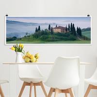 Klebefieber Panorama Poster Natur & Landschaft Sonnenaufgang in der Toskana
