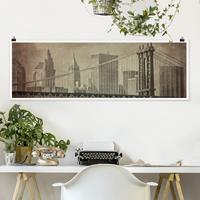 Klebefieber Panorama Poster Architektur & Skyline Vintage New York City