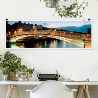 Klebefieber Panorama Poster Architektur & Skyline Ha'penny Bridge