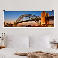 Klebefieber Panorama Poster Architektur & Skyline Harbour Brücke in Sydney