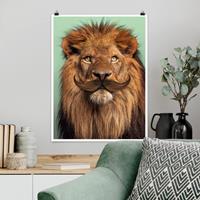 Klebefieber Poster Tiere Löwe mit Bart