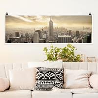 Klebefieber Panorama Poster Architektur & Skyline Manhattan Dawn