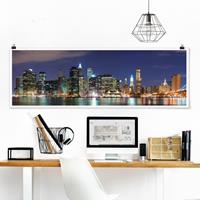 Klebefieber Panorama Poster Architektur & Skyline Manhattan in New York City