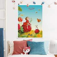 Klebefieber Poster Kinderzimmer Erdbeerinchen Erdbeerfee - Zauberhaft