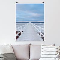 Klebefieber Poster Strand Brücke in Schweden