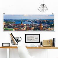 Klebefieber Panorama Poster Architektur & Skyline Stockholm in Schweden