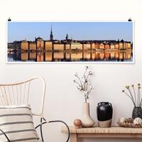 Klebefieber Panorama Poster Architektur & Skyline Stockholm Skyline