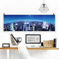 Klebefieber Panorama Poster Architektur & Skyline Illuminated New York