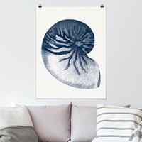 Klebefieber Poster Strand Strandgut in Navy V